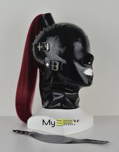Rizzo bondage hood with hair