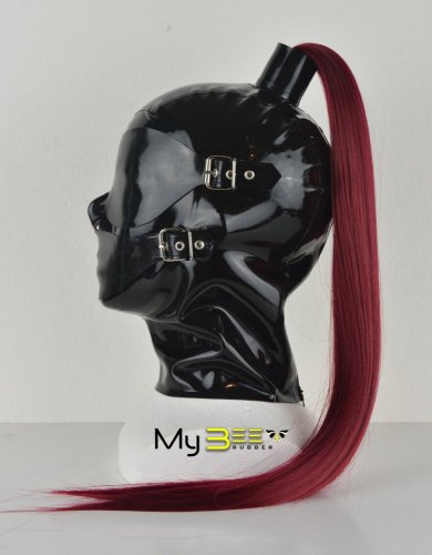 Rizzo bondage hood with hair